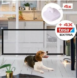 Merkloos ACE Pets – Oprolbaar Hondenrek Voor Binnen - Traphekje Hond Zonder Boren - Veiligheidshek Deurhekje - 180 X 72 Cm - Zwart -Hondenbenodigdheden Korting 1190x1200 9