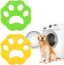 Merkloos Haarverwijderaar Wasmachine - 4 STUKS!! - Herbruikbare Honden- En Kattenhaarvanger - Sticky Pet Hair Remover - Pluispootjes - Huisdierhaar Verwijderaar - Groen Of Oranje -Hondenbenodigdheden Korting 1191x1200 1