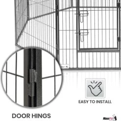 MaxxPet Puppyren - Hondenbench - Hondenren- Puppyren Met 8 Kennelpanelen - Staal -80 X 80 Cm Ø 210 Cm -Hondenbenodigdheden Korting 1194x1200 19