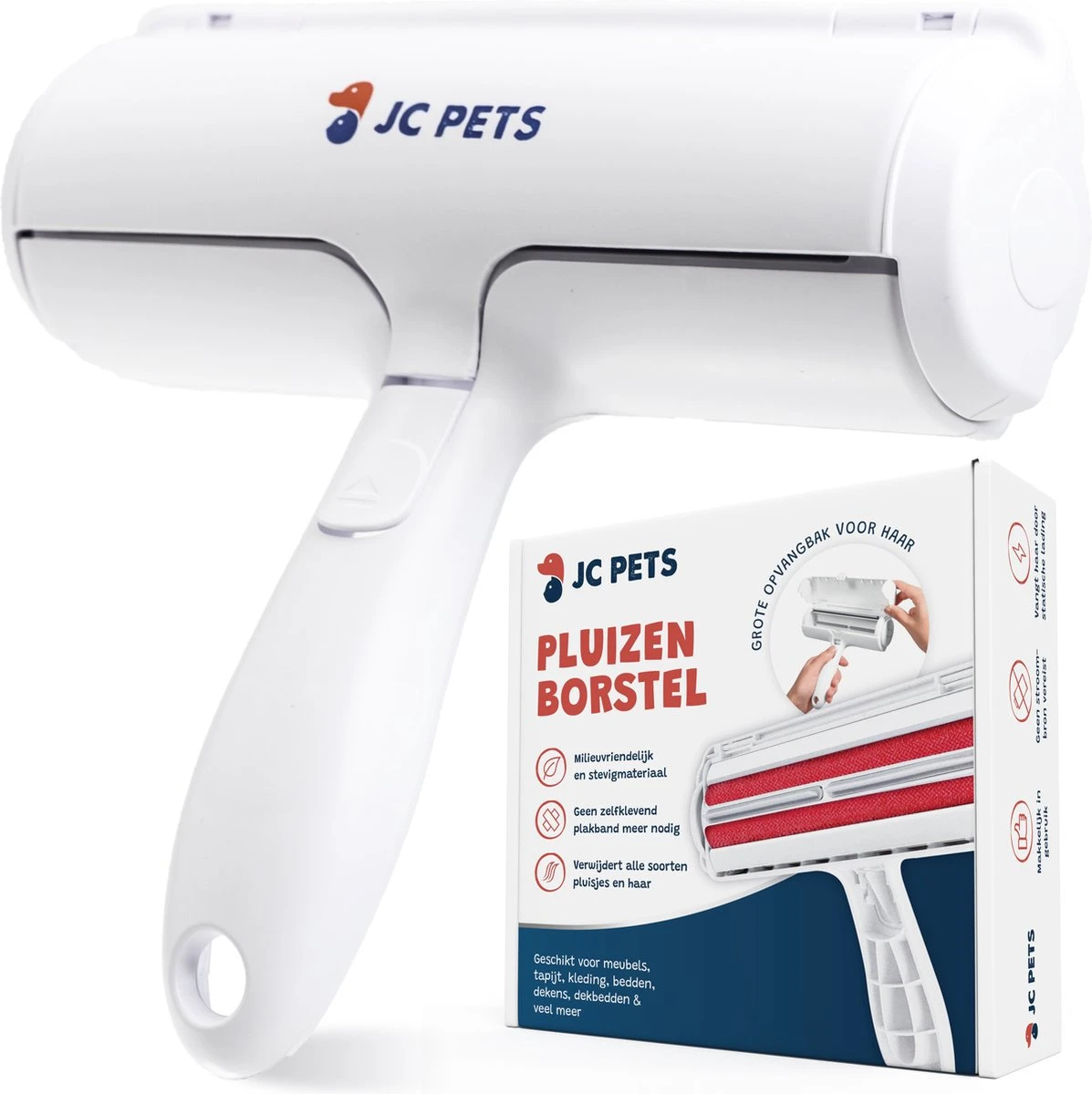JC Pets Premium Pluizenborstel - Huisdierhaar Verwijderaar – Pluizenverwijderaar – Honden En Kattenhaar Verwijderaar - Ontpluizer - Pluizenroller 1 JC Pets Premium Pluizenborstel - Huisdierhaar Verwijderaar – Pluizenverwijderaar – Honden En Kattenhaar Verwijderaar - Ontpluizer - Pluizenroller