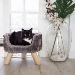 District 70 NORDIC - Luxe Kattenmand Op Pootjes - 40x30x25cm In Silver - Silver -Hondenbenodigdheden Korting 1199x1200 13