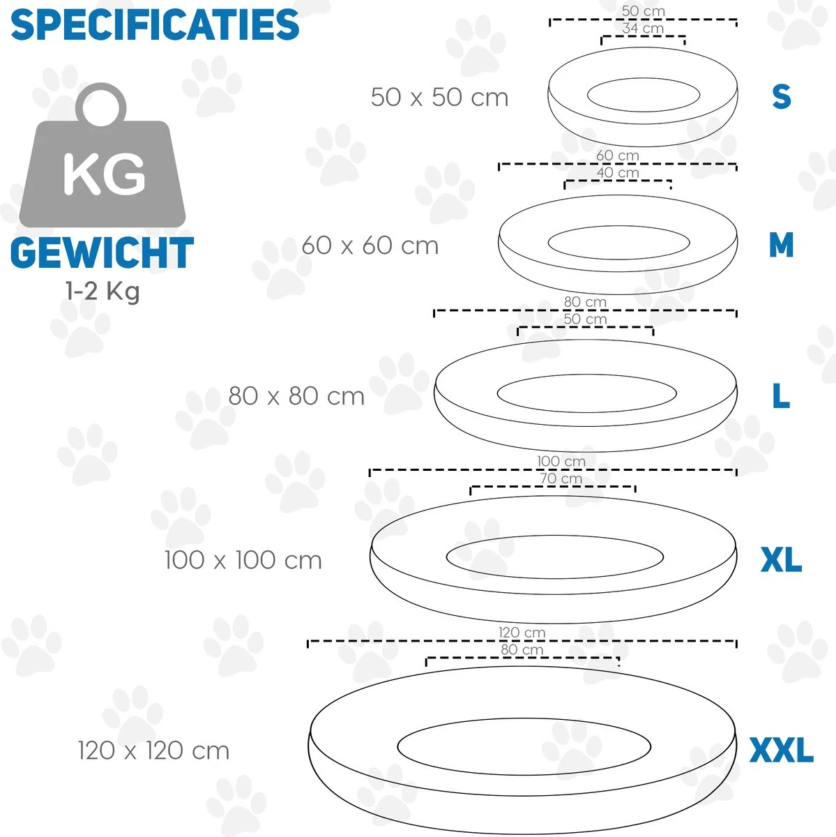 Pawzle Hondenmand - Donut Hondenkussen - Kattenmand - Bed Voor Honden & Katten - Wasbaar - 100cm - Grijs 7 Pawzle Hondenmand - Donut Hondenkussen - Kattenmand - Bed Voor Honden & Katten - Wasbaar - 100cm - Grijs - Afbeelding 7
