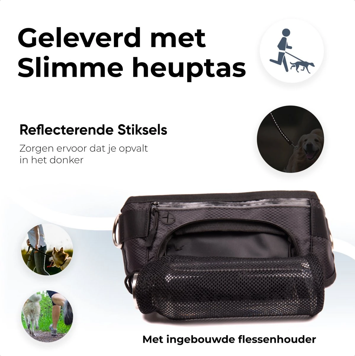 Canicross Looplijn Hond Met Heupriem Voor Hardlopen - Elastische Handsfree Hondenriem - Honden Trainingslijn - 150/200cm - Grijs 4 Canicross Looplijn Hond Met Heupriem Voor Hardlopen - Elastische Handsfree Hondenriem - Honden Trainingslijn - 150/200cm - Grijs - Afbeelding 4