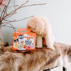 Smoofl Honden Lekkernij - Starter Kit Om Je Eigen Honden Ijs Te Maken, Kit Met 2 Ijsmixen Voor Honden, Pindakaas En Aardbei Smaak, Een Pootvormige Silicone Vorm - Voor 4 Hondenijsjes -Hondenbenodigdheden Korting 1199x1200