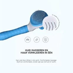 Lorell Pet Company Kattenborstel/Hondenborstel - Borstel Voor Langharig/kortharig -Hondenhaar En Kattenhaar Verwijderaar - Blauw -Hondenbenodigdheden Korting 1199x1200 4