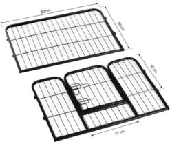 Merkloos Topmast Premium Puppyren - 80 Cm Hoog - 640 Cm Omtrek - Hondenren - Hondenhok - Antraciet -Hondenbenodigdheden Korting 1200x1002 2