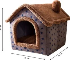 Château Animaux® Hondenhuis - Kattenhuis - 50 X 40x 46 Cm - Dierenhuis - Kattenhok - Hondentent - Hondenhuisjes Voor Binnen - Bruin 12 Château Animaux® Hondenhuis - Kattenhuis - 50 X 40x 46 Cm - Dierenhuis - Kattenhok - Hondentent - Hondenhuisjes Voor Binnen - Bruin -Hondenbenodigdheden Korting 1200x1022 1