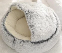 Mooki Nova Plushe - Kattenmand - Luxe Kattenbed - Kattenkussen - Cavebed - Donut - Extra Zacht & Comfortabel - Hondenmand - Lichtblauw - 50 Cm -Hondenbenodigdheden Korting 1200x1022