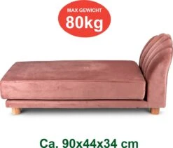 Maxxpro Katten- En Hondenbank - Roze - Verhoogd Met Houten Poten - Fluweel Materiaal - 90 X 44 X 34 CM - Huisdieren Tot 80 KG 12 Maxxpro Katten- En Hondenbank - Roze - Verhoogd Met Houten Poten - Fluweel Materiaal - 90 X 44 X 34 CM - Huisdieren Tot 80 KG -Hondenbenodigdheden Korting 1200x1027 4