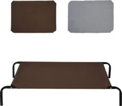 PawHut Hondenstretcher XL 110x68x19 Cm. Bruin / Grijs