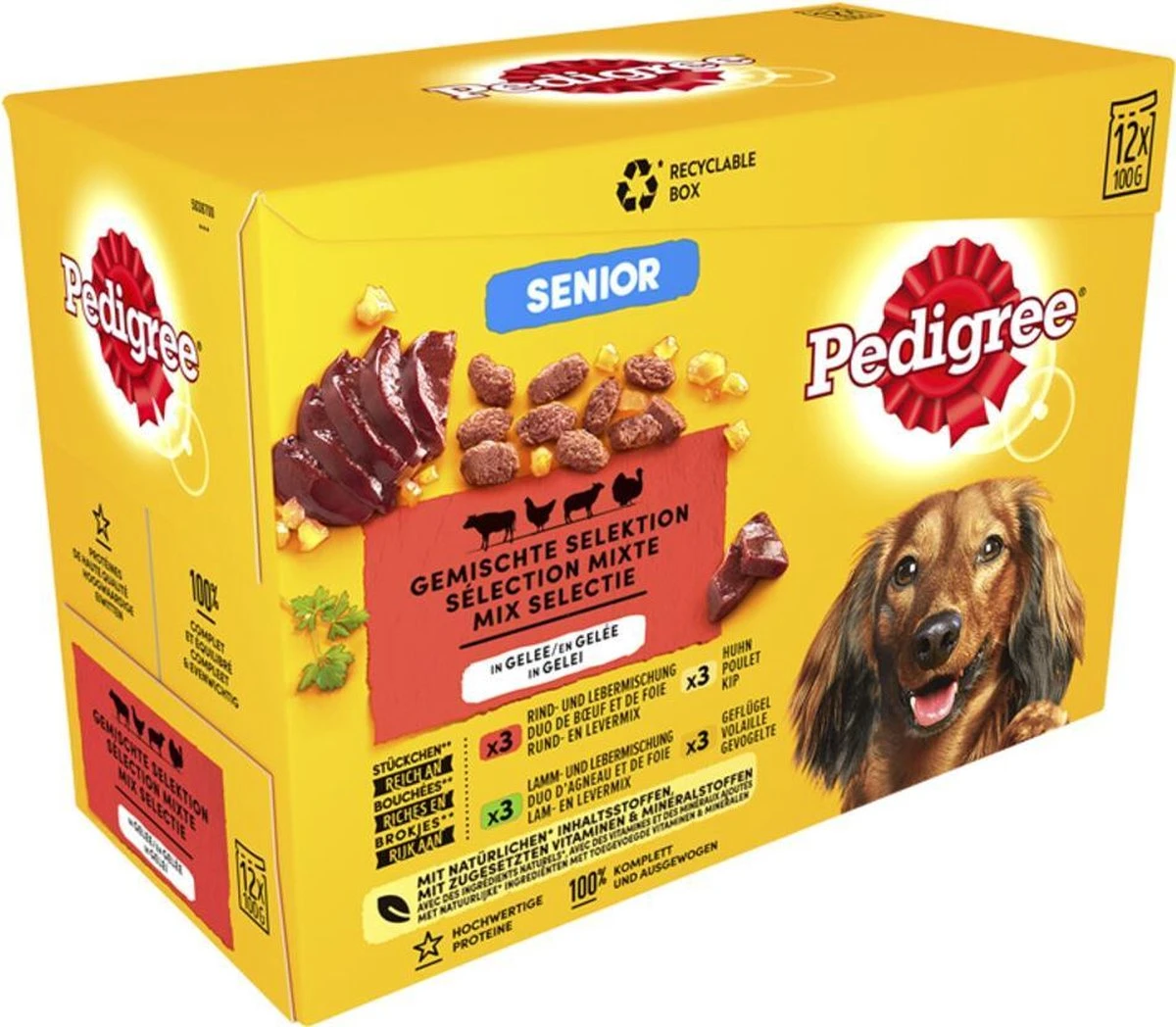 Pedigree Senior In Gelei Honden Natvoer - Vlees En Gevogelte In Gelei - 48 X 100 Gr 4 Pedigree Senior In Gelei Honden Natvoer - Vlees En Gevogelte In Gelei - 48 X 100 Gr - Afbeelding 4