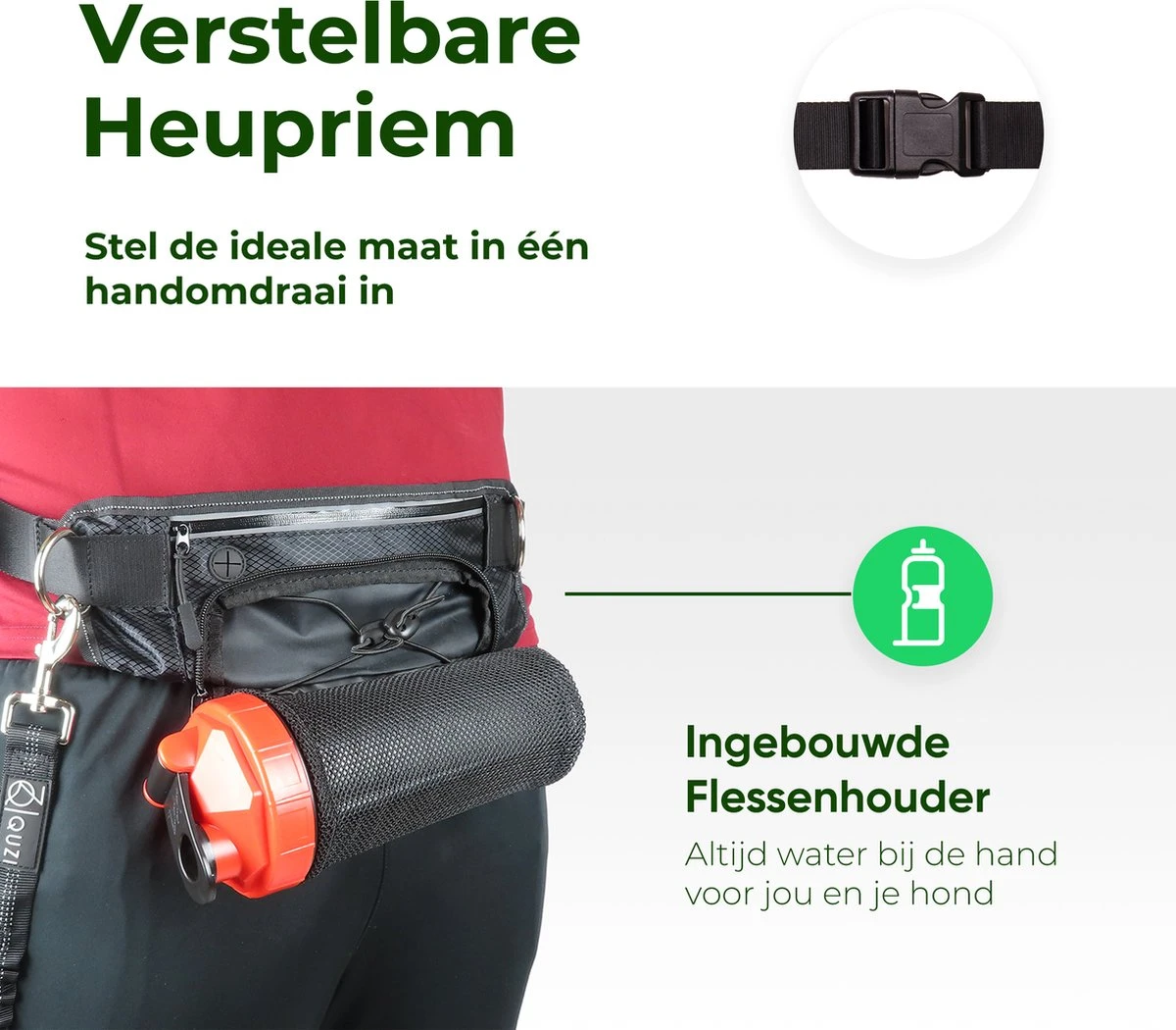 Canicross Looplijn Hond Met Heupriem Voor Hardlopen - Elastische Handsfree Hondenriem - Honden Trainingslijn - 150/200cm - Groen 7 Canicross Looplijn Hond Met Heupriem Voor Hardlopen - Elastische Handsfree Hondenriem - Honden Trainingslijn - 150/200cm - Groen - Afbeelding 7