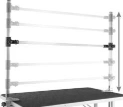 Tectake - Honden Trimtafel Met Twee Lussen - Zwart/zilver- 402893 -Hondenbenodigdheden Korting 1200x1051 1