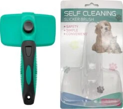 ElegaPet Hondenborstel Groen - Hondenhaar Verwijderen - Kat En Hondenkam - Slickerborstel Hond En Kat - Groomer - Ondervacht Kam Hond - Borstel Hond - Hondenborstel Langharig En Kortharig - Slickerborstel - Anti Klit/Knopen/Huidschilfers -Hondenbenodigdheden Korting 1200x1062 1
