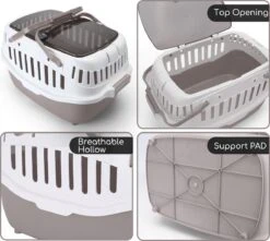 Nobleza 41WSJ - Reisbench - Reismand - Transportbox - 58 X 40 X 42.5 Cm - Grijs -Hondenbenodigdheden Korting 1200x1075 6