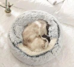 Mooki Nova Plushe - Kattenmand - Luxe Kattenbed - Kattenkussen - Cavebed - Donut - Extra Zacht & Comfortabel - Hondenmand - Lichtblauw - 50 Cm -Hondenbenodigdheden Korting 1200x1078 3