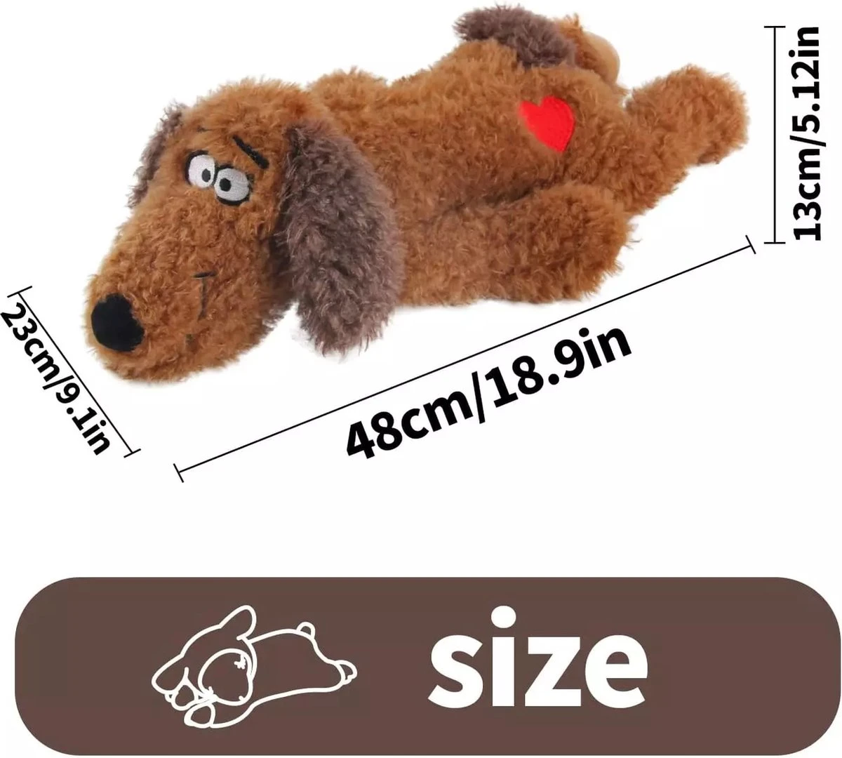 Merkloos Hondenknuffel - Puppyknuffel Met Hartslag - Knuffel Met Hartslag - Antistress Hond - Hondenspeelgoed 2 Merkloos Hondenknuffel - Puppyknuffel Met Hartslag - Knuffel Met Hartslag - Antistress Hond - Hondenspeelgoed - Afbeelding 2