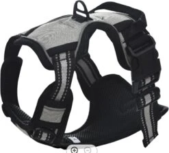 Mister Mill Hondentuigje 2x Klikgesp Maat M Grijs - Anti-Trek Tuig Hondenharnas - Y Tuig Hond Reflecterend -Hondenbenodigdheden Korting 1200x1082 6