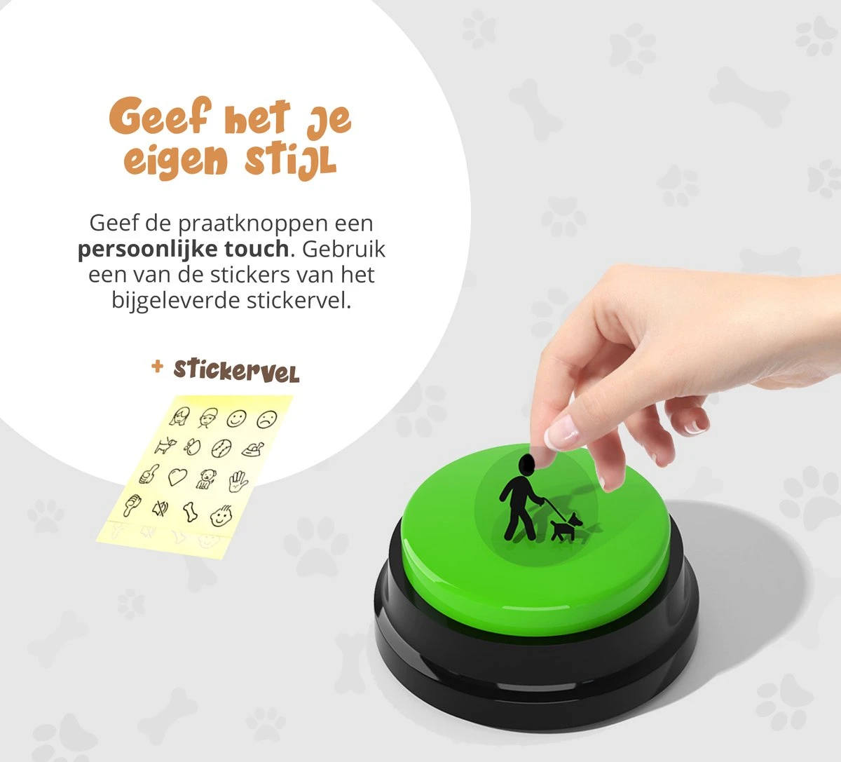 Praatknop Hond – Set Van 4 - Honden Speelgoed – Honden Training – Dogbuttons – Huisdier – Puppy Training - Hondenspeelgoed Intelligentie - Hond Opvoeden 9 Praatknop Hond – Set Van 4 - Honden Speelgoed – Honden Training – Dogbuttons – Huisdier – Puppy Training - Hondenspeelgoed Intelligentie - Hond Opvoeden - Afbeelding 9