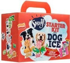 Smoofl Honden Lekkernij - Starter Kit Om Je Eigen Honden Ijs Te Maken, Kit Met 2 Ijsmixen Voor Honden, Pindakaas En Aardbei Smaak, Een Pootvormige Silicone Vorm - Voor 4 Hondenijsjes -Hondenbenodigdheden Korting 1200x1090