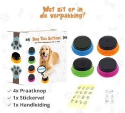 Praatknop Hond – Set Van 4 - Honden Speelgoed – Honden Training – Dogbuttons – Huisdier – Puppy Training - Hondenspeelgoed Intelligentie - Hond Opvoeden 18 Praatknop Hond – Set Van 4 - Honden Speelgoed – Honden Training – Dogbuttons – Huisdier – Puppy Training - Hondenspeelgoed Intelligentie - Hond Opvoeden -Hondenbenodigdheden Korting 1200x1093 6
