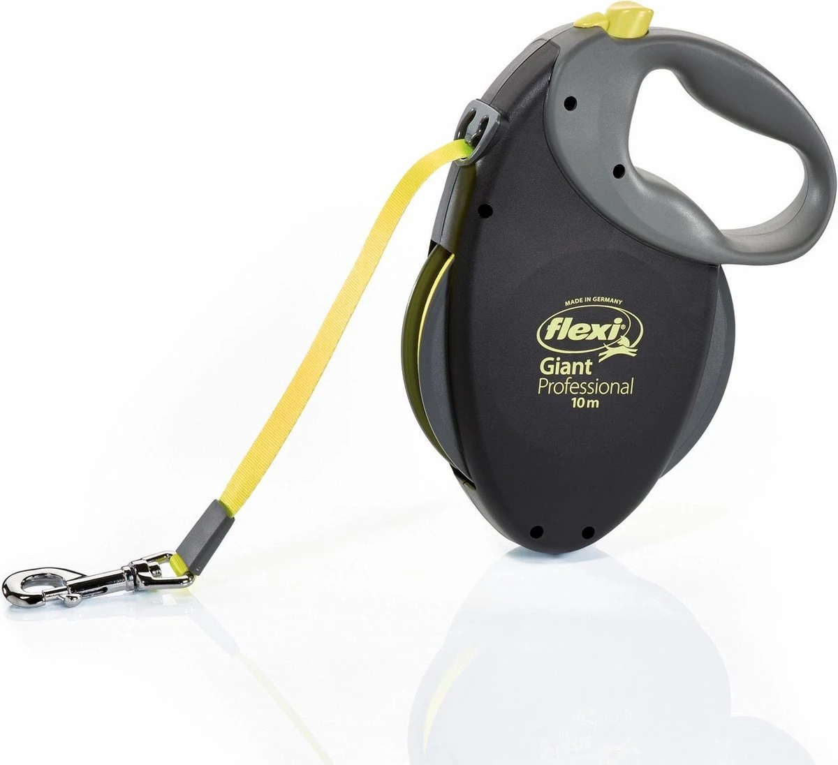 Flexi Giant Tape - Hondenriem - Zwart/Geel - L - 10 M - (<50 Kg) 1 Flexi Giant Tape - Hondenriem - Zwart/Geel - L - 10 M - (<50 Kg)