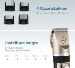 BYER Professionele Dieren Tondeuse Set - Voor Huisdieren Katten & Honden - Draadloos - Oplaadbare Pet Trimmer - Dog Tondeuze Clipper - 5 Standen & Vier Opzetkammen - Low Noise 11 BYER Professionele Dieren Tondeuse Set - Voor Huisdieren Katten & Honden - Draadloos - Oplaadbare Pet Trimmer - Dog Tondeuze Clipper - 5 Standen & Vier Opzetkammen - Low Noise -Hondenbenodigdheden Korting 1200x1096