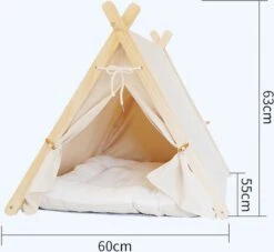 Dogs&Co Tippi Tent Voor Katten Of Kleine Honden Ecru -Hondenbenodigdheden Korting 1200x1104 1
