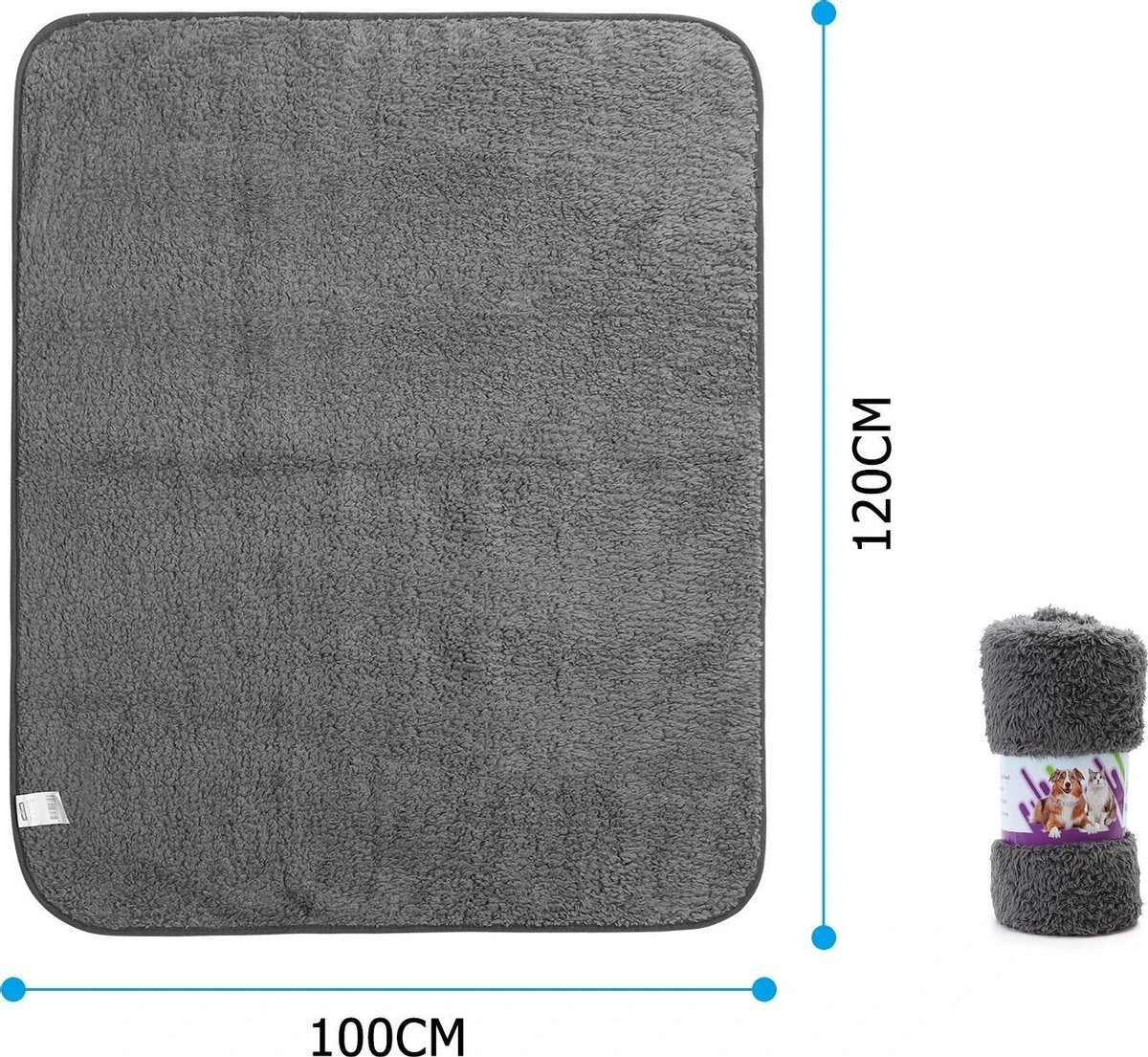 Nobleza 40UWK Hondendeken - Dierenmat - Benchkleed - 120x100cm - Grijs 2 Nobleza 40UWK Hondendeken - Dierenmat - Benchkleed - 120x100cm - Grijs - Afbeelding 2