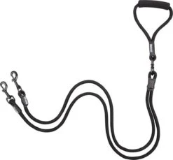 Rebel Petz - Dubbele Verstelbare Hondenriem Voor Twee Honden - Met Draaibare Sluiting En Zacht Handvat - Small En Large - Small (140 Cm Lang, Ø 8 Mm) -Hondenbenodigdheden Korting 1200x1111 3