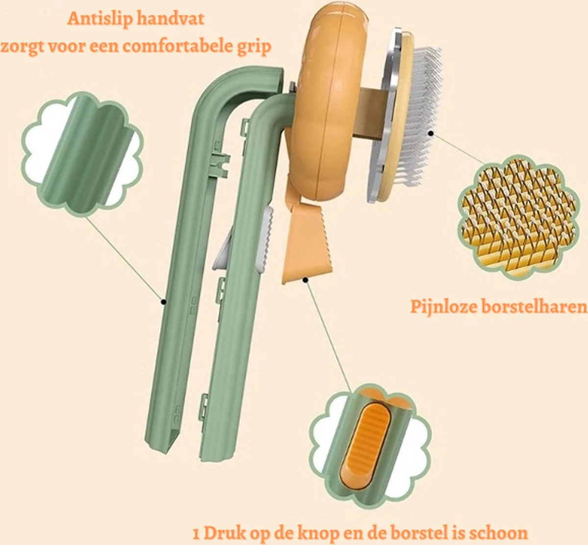 Merkloos Kattenborstel - Hondenborstel - Kattenkam - Pompoen Borstel - Kattenhaar - Haarverwijderaar Voor Huisdieren - Huisdierhaar Verwijderaar 2 Merkloos Kattenborstel - Hondenborstel - Kattenkam - Pompoen Borstel - Kattenhaar - Haarverwijderaar Voor Huisdieren - Huisdierhaar Verwijderaar - Afbeelding 2