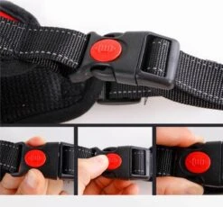 Merkloos Honden Harnas - Hondentuigje - Zwart - L - Borstomvang 63-77cm - 20-35 Kg - Anti Trek - Reflecterend -Hondenbenodigdheden Korting 1200x1116 14