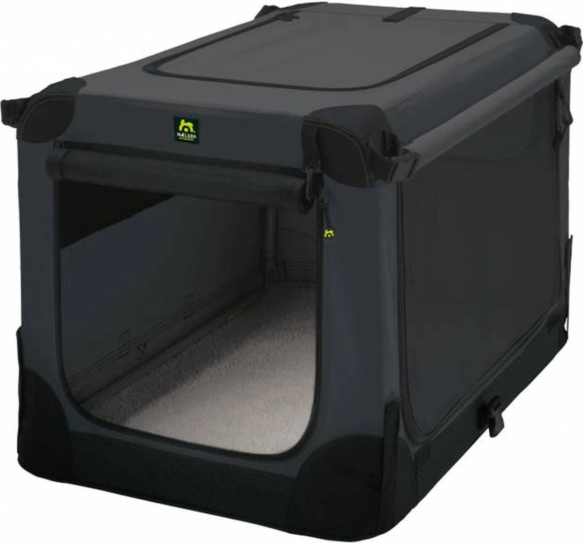 Maelson Soft Kennel - Robuuste Hondenbench Van Zacht Materiaal - Opvouwbare Kennel Met Stevig Stalen Binnenframe - Zwart/antraciet - XXS / XS / S / M / L / XL / XXL - 92 L 4 Maelson Soft Kennel - Robuuste Hondenbench Van Zacht Materiaal - Opvouwbare Kennel Met Stevig Stalen Binnenframe - Zwart/antraciet - XXS / XS / S / M / L / XL / XXL - 92 L - Afbeelding 4