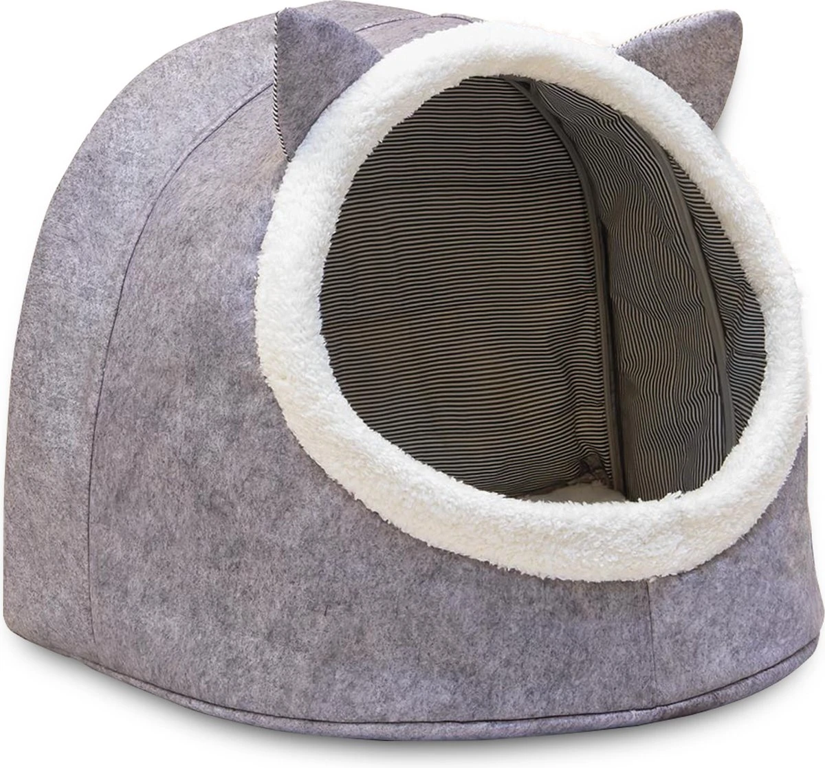 Merkloos Opvouwbaar Kattenhuis - En Hondennest – Cat House - Kattenhol - Cat Cave - Grijs 1 Merkloos Opvouwbaar Kattenhuis - En Hondennest – Cat House - Kattenhol - Cat Cave - Grijs