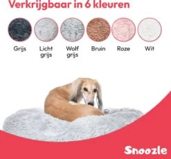Snoozle Donut Hondenmand - Zacht En Luxe Hondenkussen - Wasbaar - Fluffy - Hondenmanden - 60cm - Lichtgrijs -Hondenbenodigdheden Korting 1200x1118 8
