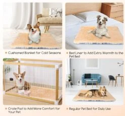 Nobleza Fluffy Benchkussen - Dierenkussen - Hondenkussen - Kattenkussen - Benchmat - Dierenmat - Hondenmat - Kattenmat - Crème - Maat L -Hondenbenodigdheden Korting 1200x1118 9