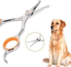 Merkloos Premium Gebogen Trimschaar Honden - Huisdier Trimmen - Hoofd, Poten Ogen & Oren - Kat & Hond Knippen - Veilige Schaar -Hondenbenodigdheden Korting 1200x1120 3