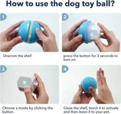 Cheerble Wicked Ball W1| Blauw| Zelf Rollende Bal Voor Honden | 3 Automatische Speelmodi | Interactief En Intelligentie Hondenspeelgoed | Hondenspeeltje| USB Oplaadbaar -Hondenbenodigdheden Korting 1200x1125 9