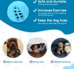 Nobleza Honden Speelgoed - Hondenspeeltjes - Hondenbal - Hondenspeelgoed - Honden Bal - Snackbal Hond - Kauwspeelgoed - Blauw - 8 Cm -Hondenbenodigdheden Korting 1200x1129 8