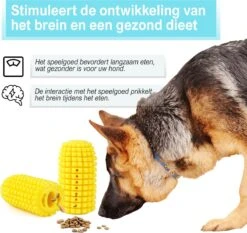 Merkloos Corn Dog Toothbrush - Honden Speelgoed - Hondenspeelgoed - Honden Tandenborstel - Gezond Dieet - Hondenspeeltje - Honden Speelgoed Intelligentie -Hondenbenodigdheden Korting 1200x1130 4