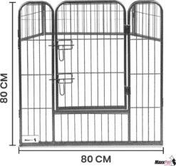 MaxxPet Puppyren - Hondenbench - Hondenren- Puppyren Met 8 Kennelpanelen - Staal -80 X 80 Cm Ø 210 Cm -Hondenbenodigdheden Korting 1200x1133 6