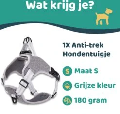 Mmoods Hondentuigje Grijs - Anti-Trek Tuig Voor Puppy's - Hondenharnas Voor Kleine Honden - Reflecterende Halsband Hond - Hondenhalsband Maat S -Hondenbenodigdheden Korting 1200x1135 16