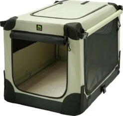 Maelson Soft Kennel - Robuuste Hondenbench Van Zacht Materiaal - Opvouwbare Kennel Met Stevig Stalen Binnenframe - Beige/zwart - XXS / XS / S / M / L / XL / XXL - 72 S -Hondenbenodigdheden Korting 1200x1135 17