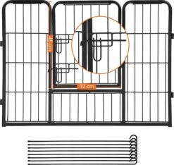 Transformeerbare Hondenren - Dieromheining Van 60 Cm Hoog En 210 Cm Diagonaal - Zwart 14 Transformeerbare Hondenren - Dieromheining Van 60 Cm Hoog En 210 Cm Diagonaal - Zwart -Hondenbenodigdheden Korting 1200x1138 1