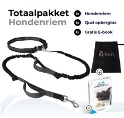 Canicross Looplijn Hond Met Heupriem Voor Hardlopen - Elastische Handsfree Hondenriem - Honden Trainingslijn - 150/210cm - Zwart -Hondenbenodigdheden Korting 1200x1140 17