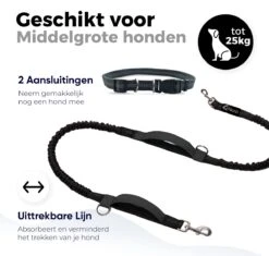 Canicross Looplijn Hond Met Heupriem Voor Hardlopen - Elastische Handsfree Hondenriem - Honden Trainingslijn - 150/210cm - Zwart 9 Canicross Looplijn Hond Met Heupriem Voor Hardlopen - Elastische Handsfree Hondenriem - Honden Trainingslijn - 150/210cm - Zwart -Hondenbenodigdheden Korting 1200x1140 19