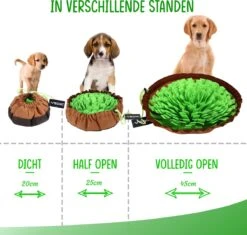 VEDIC® - XL Snuffelmat Groen/Bruin - Hondenspeelgoed- Antischrok - 45 CM - Hondenspeelgoed - Honden En Katten - Intelligentie - Slow Feeder - Voerbak -Hondenbenodigdheden Korting 1200x1140 24