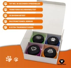 Vulpes Pets® PRO Praatknop Voor Honden Met Speelmat - Dogbuttons - Laat Uw Huisdier Spreken - Hondenspeelgoed - Honden Training - Inclusief E-Book En Speelmat -Hondenbenodigdheden Korting 1200x1140 25
