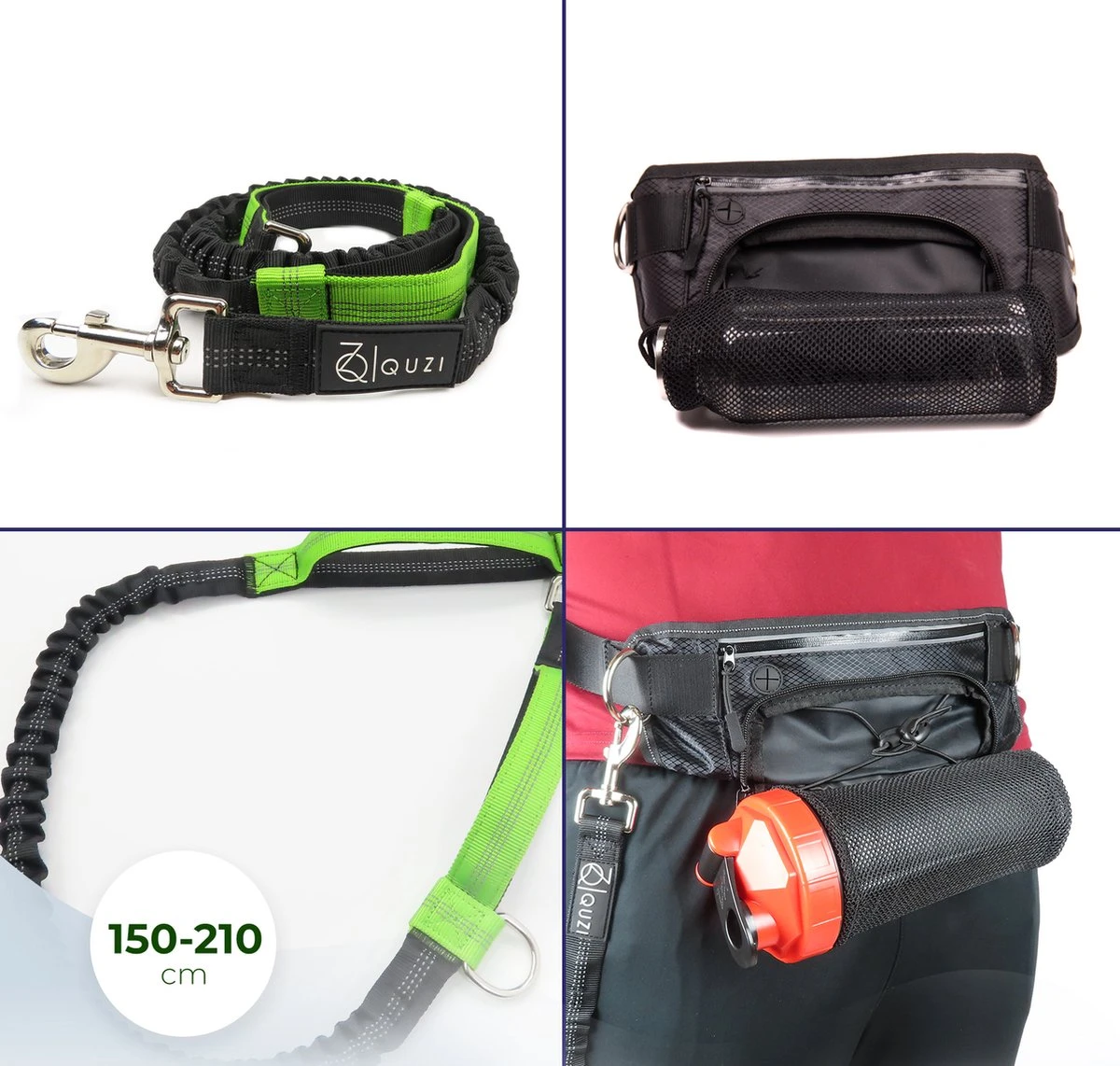 Canicross Looplijn Hond Met Heupriem Voor Hardlopen - Elastische Handsfree Hondenriem - Honden Trainingslijn - 150/200cm - Groen 9 Canicross Looplijn Hond Met Heupriem Voor Hardlopen - Elastische Handsfree Hondenriem - Honden Trainingslijn - 150/200cm - Groen - Afbeelding 9