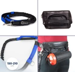 Canicross Looplijn Hond Met Heupriem Voor Hardlopen - Elastische Handsfree Hondenriem - Honden Trainingslijn - 150/200cm - Blauw -Hondenbenodigdheden Korting 1200x1142 12
